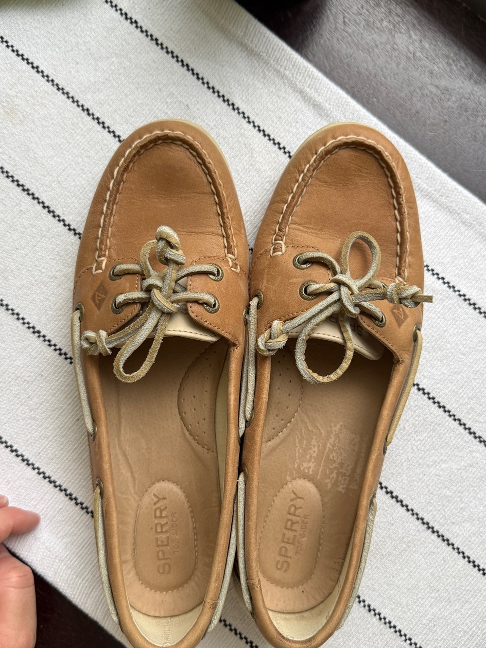 Sperry Chestnut Leather Moccasin Boat Shoes 8.5
